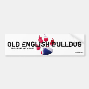 Adesivo Para Carro Old Bulldog Inglesa bordador