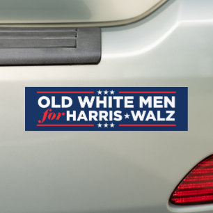 Adesivo Para Carro Old White Men for Harris Walz 2024