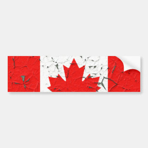 Adesivo Para Carro Olhares vermelhos canadenses da pintura da casca