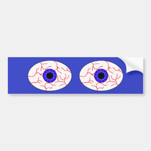 Adesivo Para Carro olhos azuis bloodshot