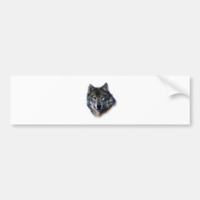 Adesivo Para Carro Olhos de Lobo Cinzento (Frente)