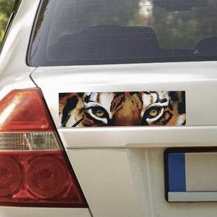 Adesivo Para Carro Olhos de Tigre de Selva Verde Intensa Folhas da Vi