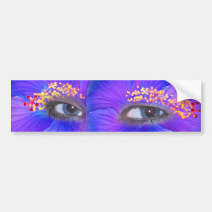 Adesivo Para Carro Olhos do hibiscus - azul