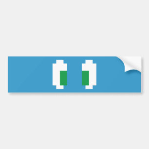 Adesivo Para Carro Olhos Verdes para Manga de Pixel de 8 Bits