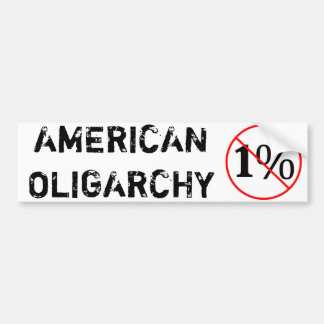 Adesivo Para Carro Oligarquia americana: NÃO ao 1%