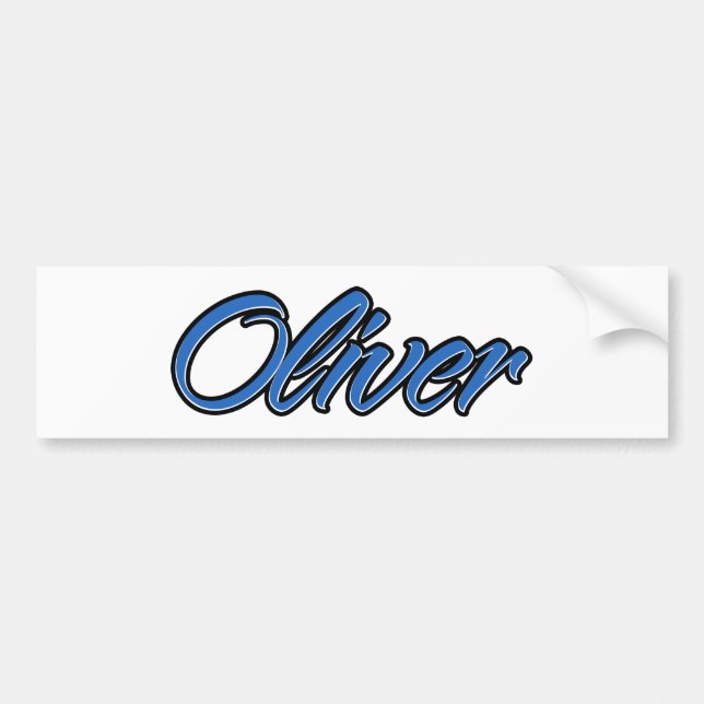 Adesivo Para Carro Oliver Name blue Aufkleber Sticker Autoaufkleber (Frente)