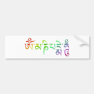 Adesivo Para Carro Om Mani Padme Hum Mantra Tibetano Arco-íris