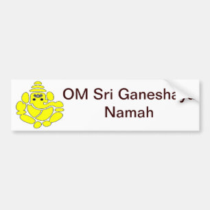 Adesivo Para Carro OM Sri Ganeshaya Namah Bumper Sticker para o suces