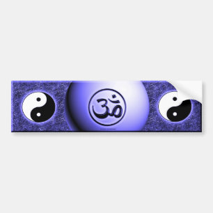 Adesivo Para Carro OM Yin Yang - azul