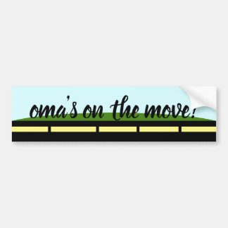 Adesivo Para Carro Oma está em movimento! Diversão