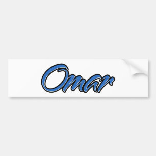 Adesivo Para Carro Omar Name blue Aufkleber Sticker Autoaufkleber