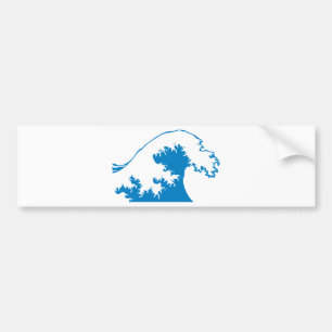 Adesivo Para Carro Onda Azul Poderosa
