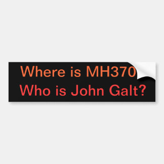 Adesivo Para Carro Onde está MH370? Quem é John Galt?