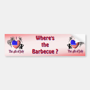 Adesivo Para Carro Onde está o Bar B Que Bumper Sticker