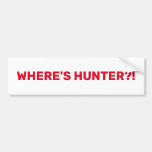Adesivo Para Carro Onde está o Hunter impresso no Bumper Sticker