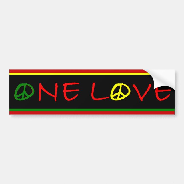 Adesivo Para Carro One Love Bumper Sticker (Frente)