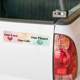 Adesivo Para Carro One Love One Life One Planet Pára-choque