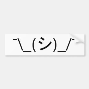 Adesivo Para Carro Oops Shrug Emoticon ¯\_(シ)_/  Japonês Kaomoji