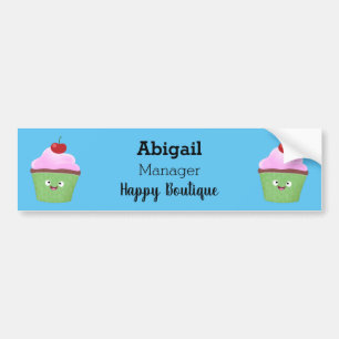Adesivo Para Carro Óptica ilustração do desenho animado do cupcake fe