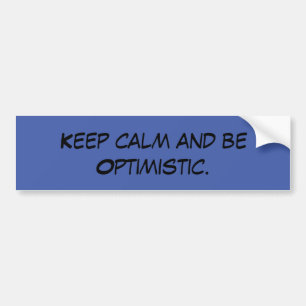 Adesivo Para Carro Optimistic Quote