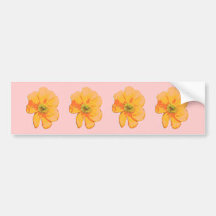 Adesivo Para Carro Orange Retro/ PopArt Flower