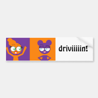 Adesivo Para Carro orangey & autocolante no vidro traseiro roxo