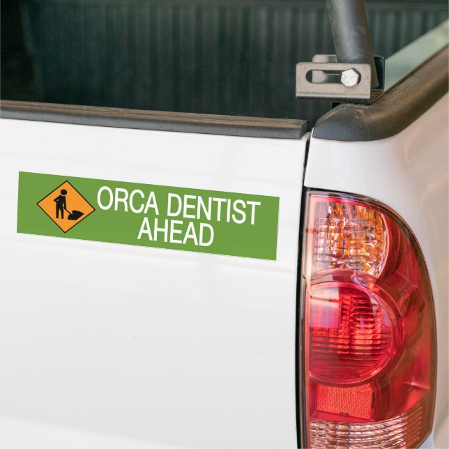 Adesivo Para Carro Orca Dentist À Frente (No caminhão)