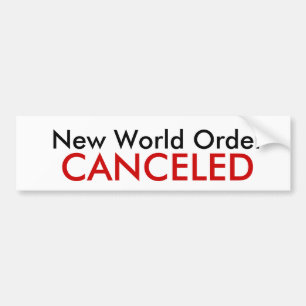 Adesivo Para Carro Ordem mundial novo, CANCELADO