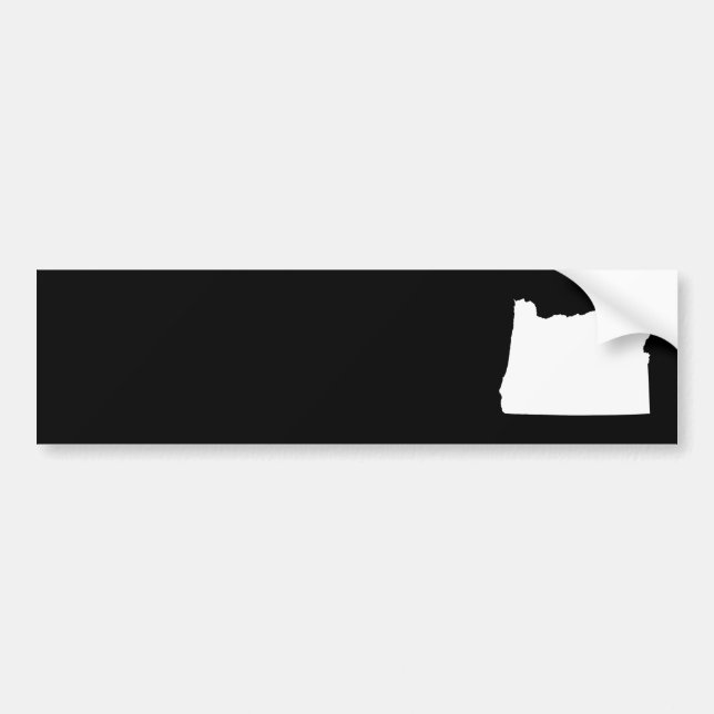 Adesivo Para Carro Oregon em Branco e Preto (Frente)