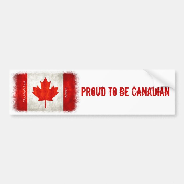 Adesivo Para Carro Orgulho de ser canadense - Flag Bumper Sticker (Frente)