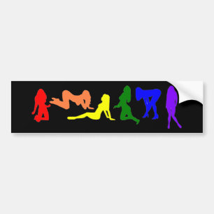 Adesivo Para Carro Orgulho gay das mulheres do arco-íris