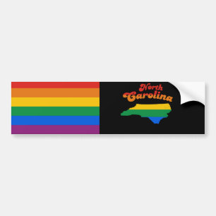 ADESIVO PARA CARRO ORGULHO GAY DE NORTH CAROLINA