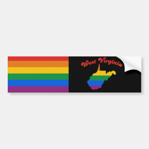 ADESIVO PARA CARRO ORGULHO GAY DE WEST VIRGINIA