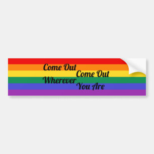 Adesivo Para Carro Orgulho gay LGBT Sai Do Rainbow Flag Love