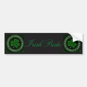 Adesivo Para Carro Orgulho Irlandês do Dia de São Patrício Shamrock v