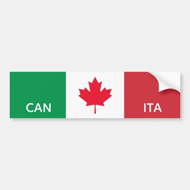 Adesivo Para Carro Orgulho Ítalo-Canadense (Frente)