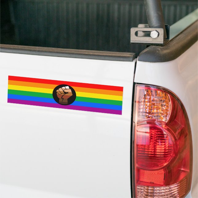 Adesivo Para Carro ORGULHO LGBTQ (Orgulho de Punição POC) (No caminhão)