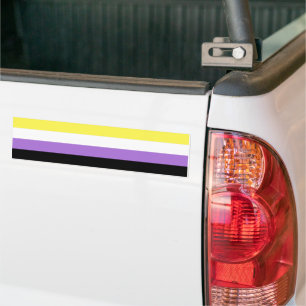 Adesivo Para Carro Orgulho Não-Binário