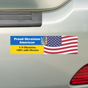 Adesivo Para Carro Orgulhosa posição ucraniana-americana na Ucrâni