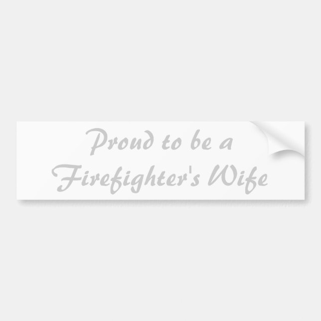 Adesivo Para Carro Orgulhoso ser a esposa de um sapador-bombeiro (Frente)