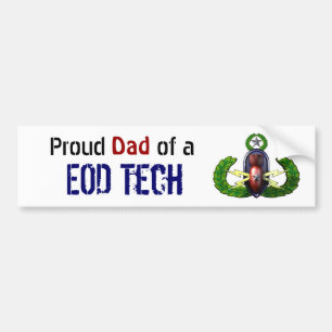 Adesivo Para Carro Orgulhoso, tecnologia do EOD, pai do EOD