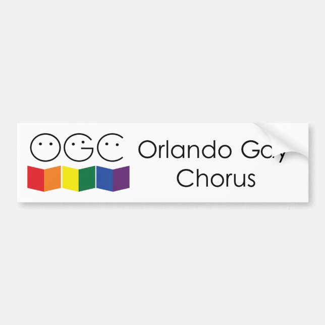 Adesivo Para Carro Orlando Gay Chorus Bumper Sticker (Frente)