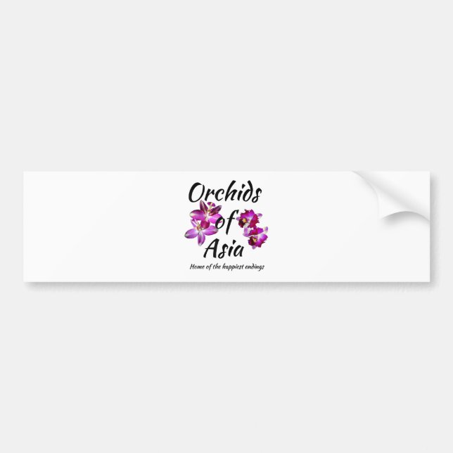 Adesivo Para Carro Orquídeas da Ásia (Frente)