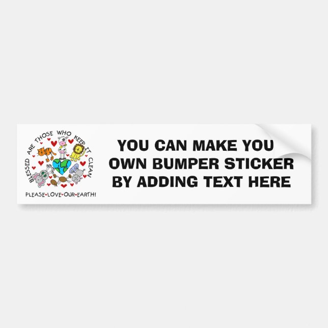 Adesivo Para Carro Os animais amam os t-shirt e os presentes da terra (Frente)