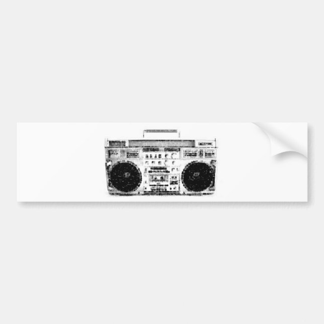 Adesivo Para Carro os anos 80 Boombox (Frente)