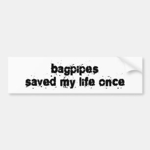 Adesivo Para Carro Os Bagpipes salvar minha vida uma vez