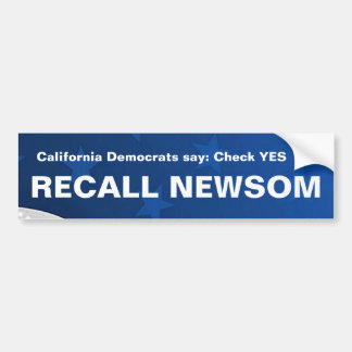Adesivo Para Carro Os democratas dizem: "Sim para recordar o Newsom"