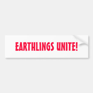 ADESIVO PARA CARRO OS EARTHLINGS UNEM-SE!