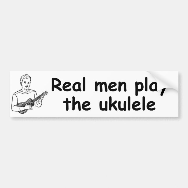Adesivo Para Carro Os homens reais jogam o ukulele (Frente)