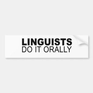 Adesivo Para Carro Os lingüistas fazem-no oral